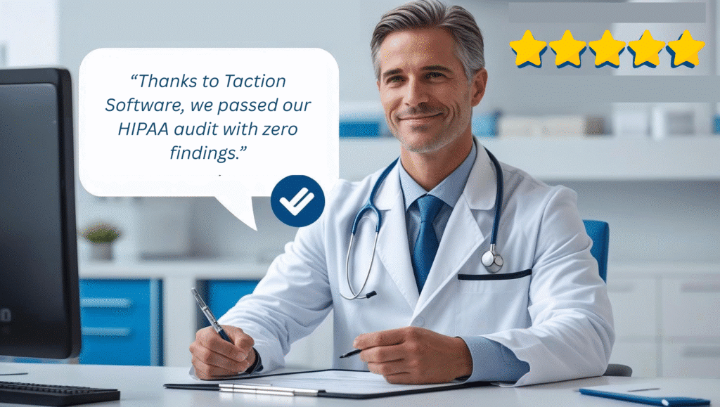 Thanks to Taction Software we passed our HIPAA audit with zero findings