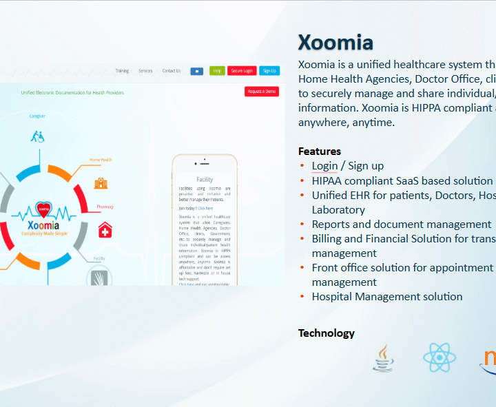 Case Study: Xoomia – Unified EHR Platform for Connected Healthcare Ecosystems