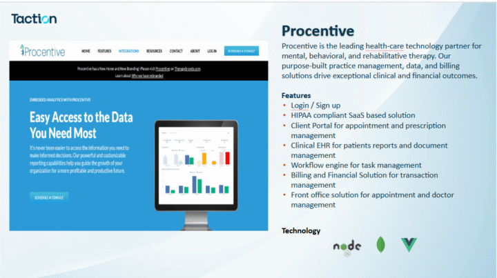 Procentive Case Study: Behavioral Health SaaS Platform